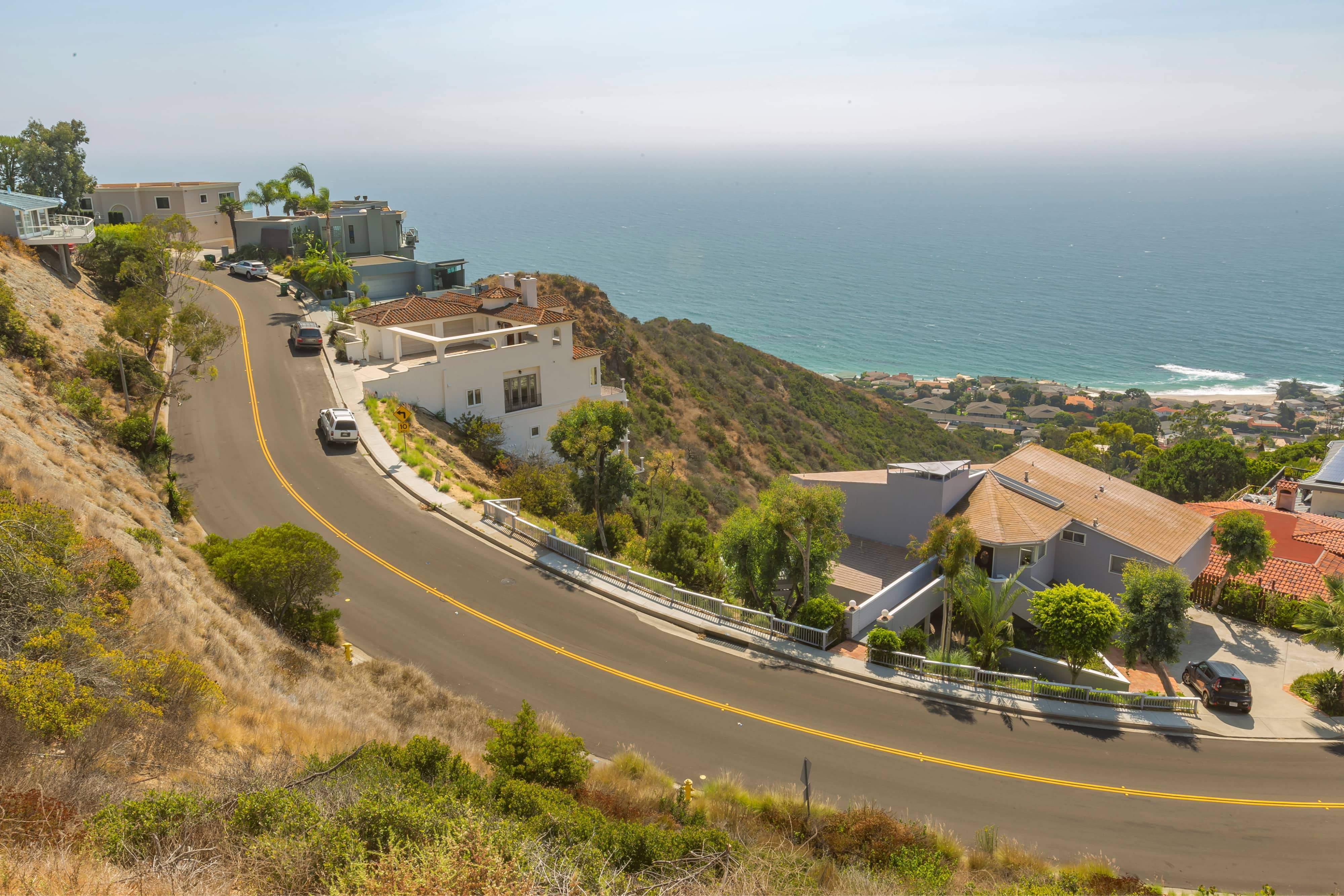 Coastal views of homes in Laguna Beach California