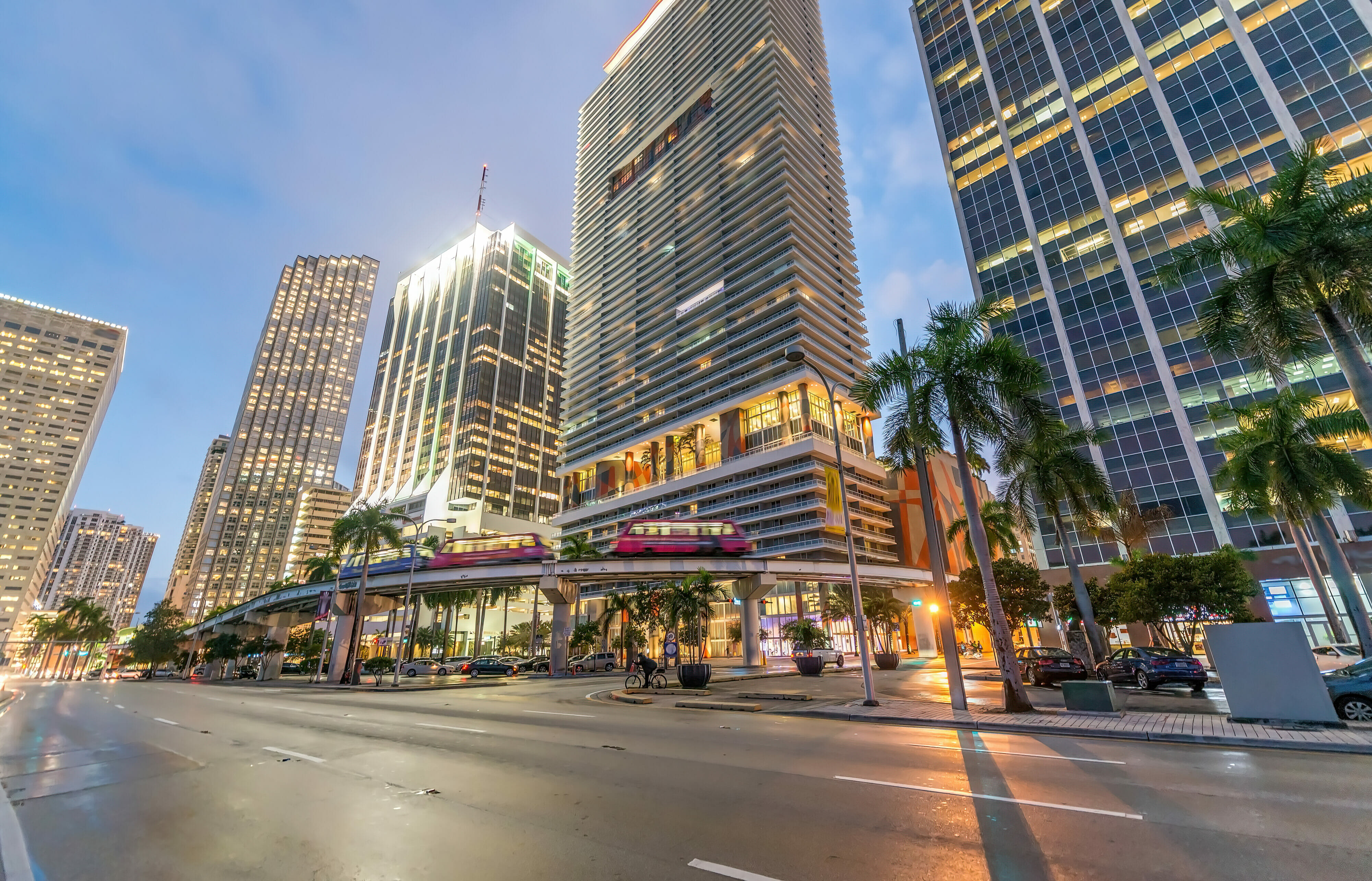 Downtown Miami at dusk