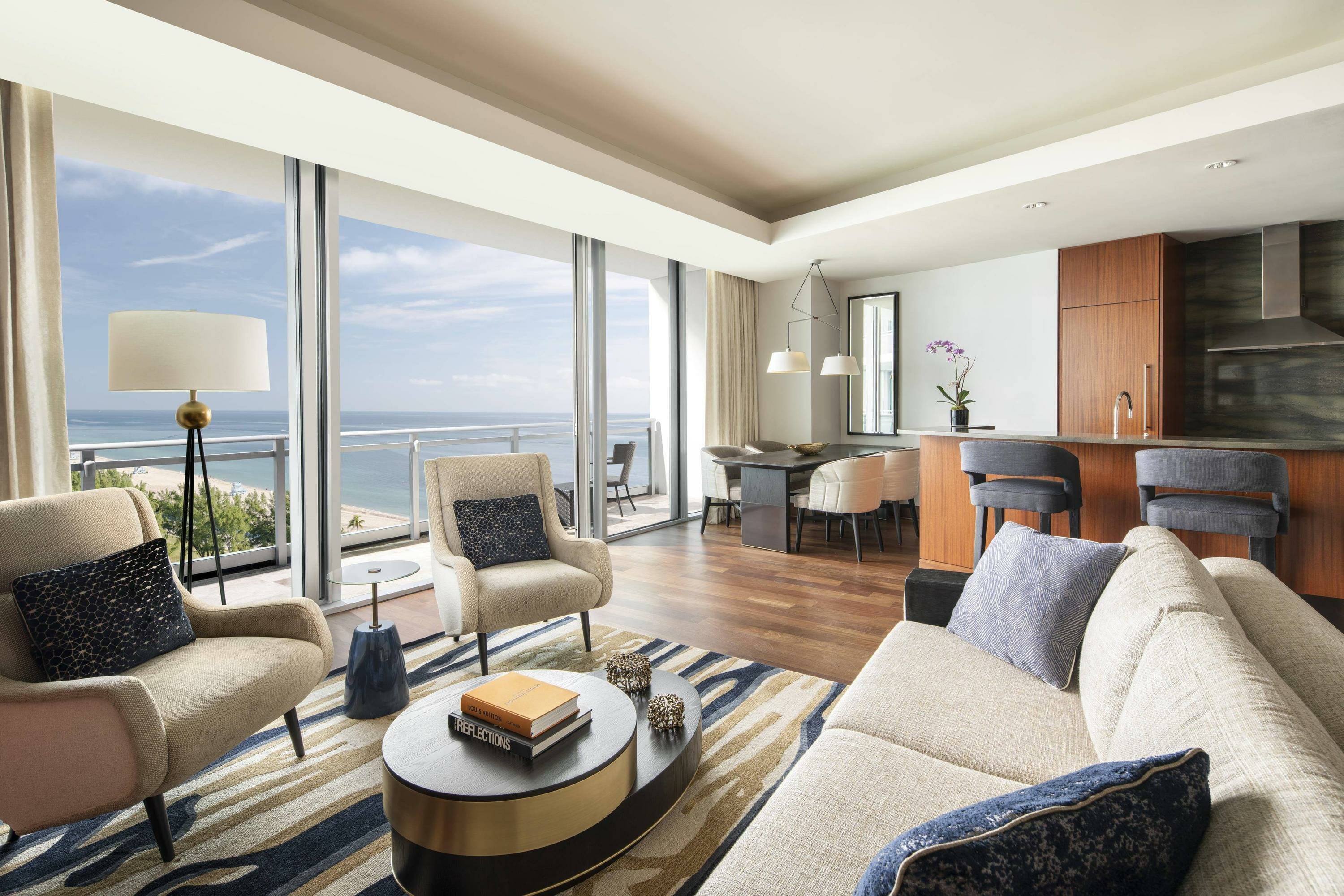 Living room view of The Ritz-Carlton Bal Harbour Miami