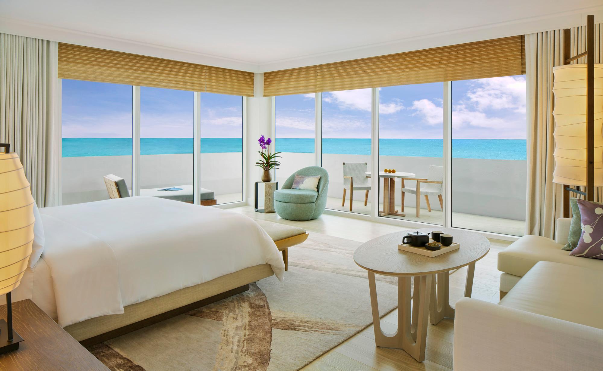 Bedroom view of Nobu Hotel Miami Beach