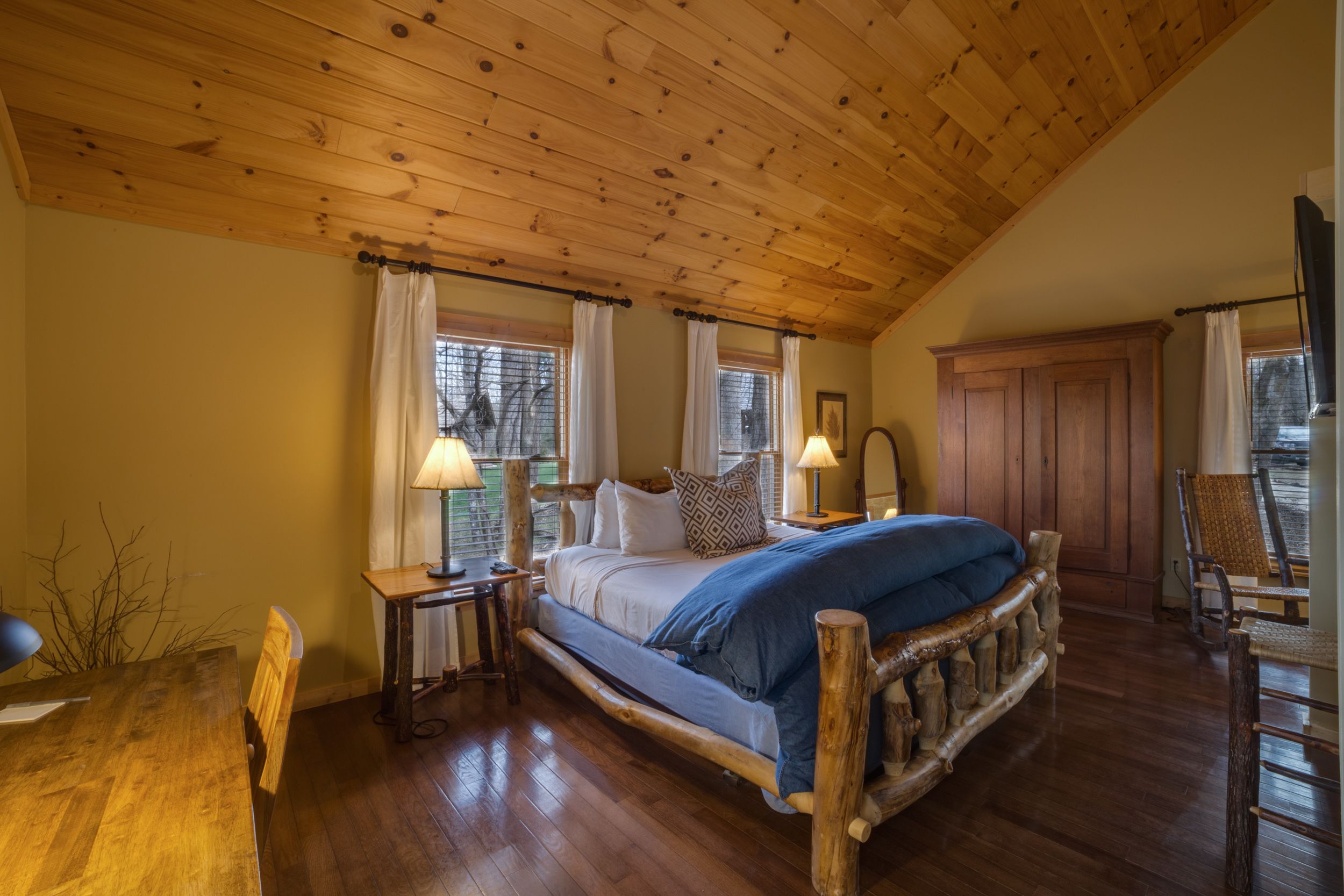Bedroom view of Dancing Bear Lodge