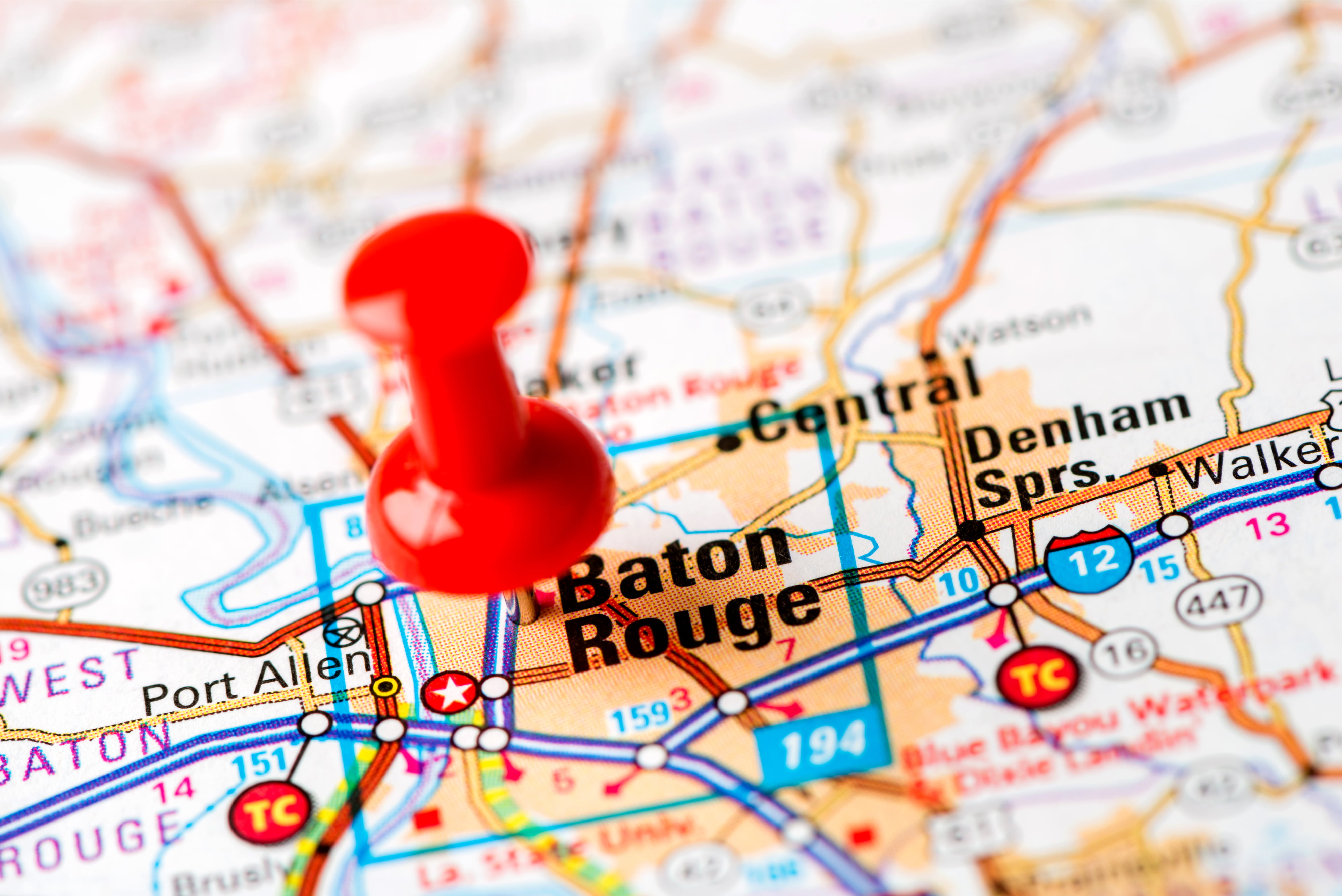 Baton Rouge, Louisiana map