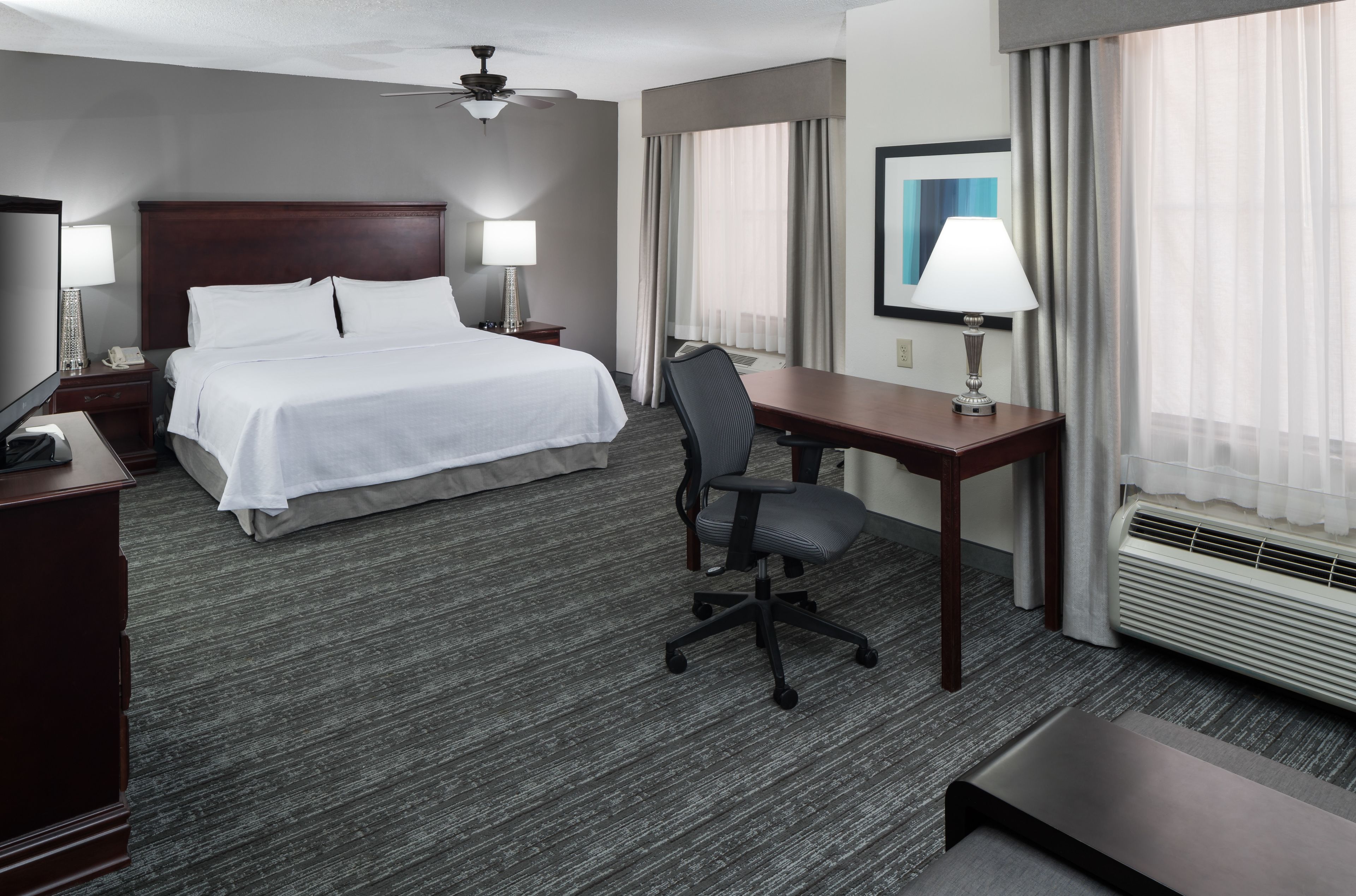 In-room safe, laptop workspace, ironing board, Homewood Suites by Hilton Huntsville-Village of Providence
