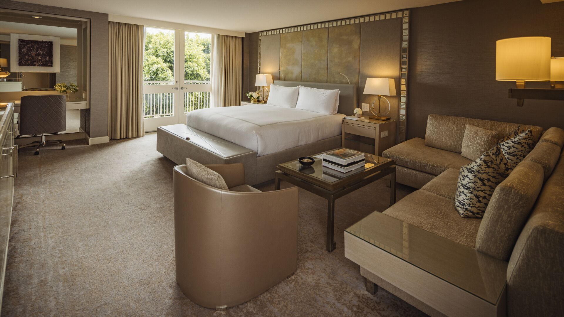 Bedroom view of L'Ermitage Beverly Hills