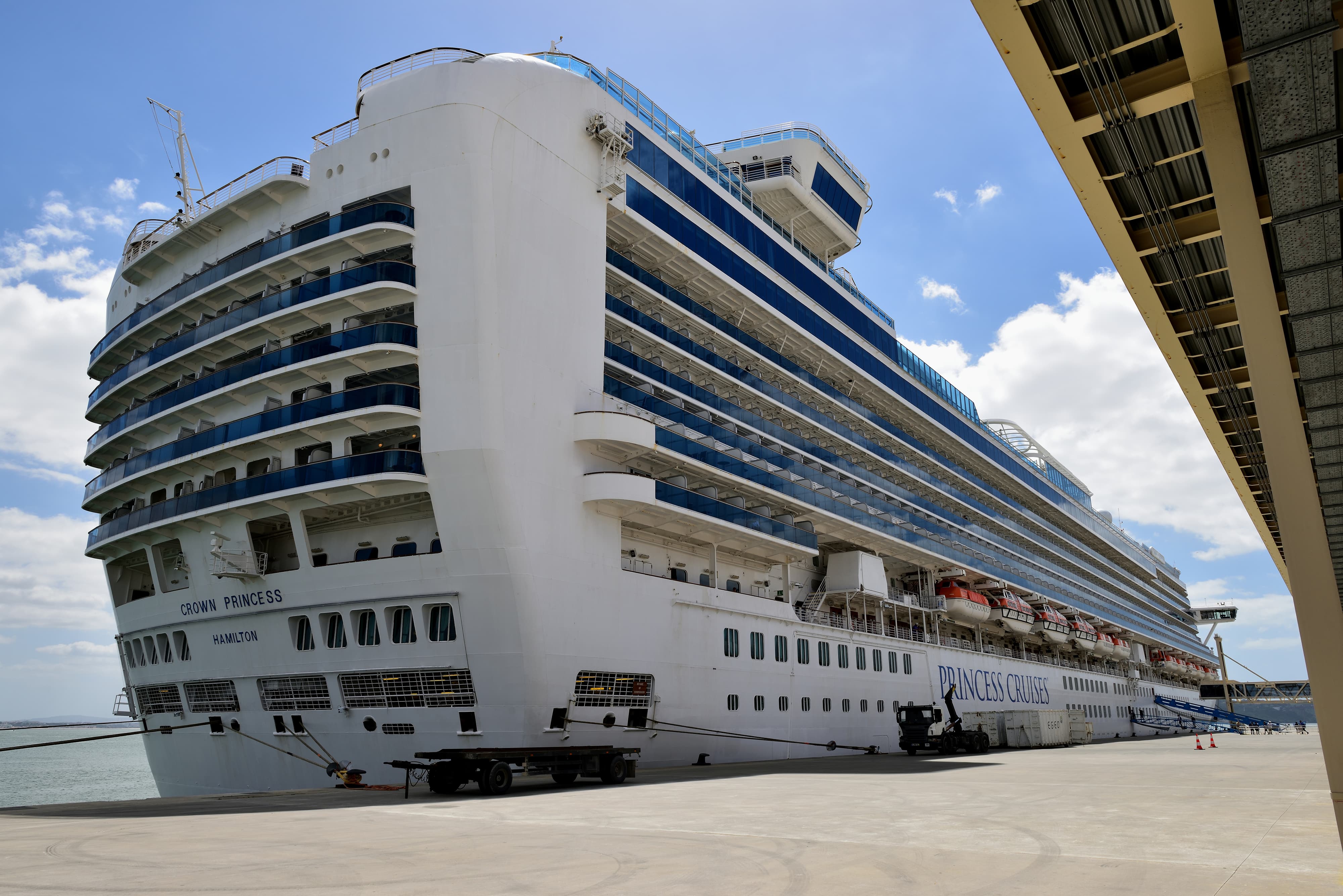 Crown Princess cruise ship at Port of Lisbon