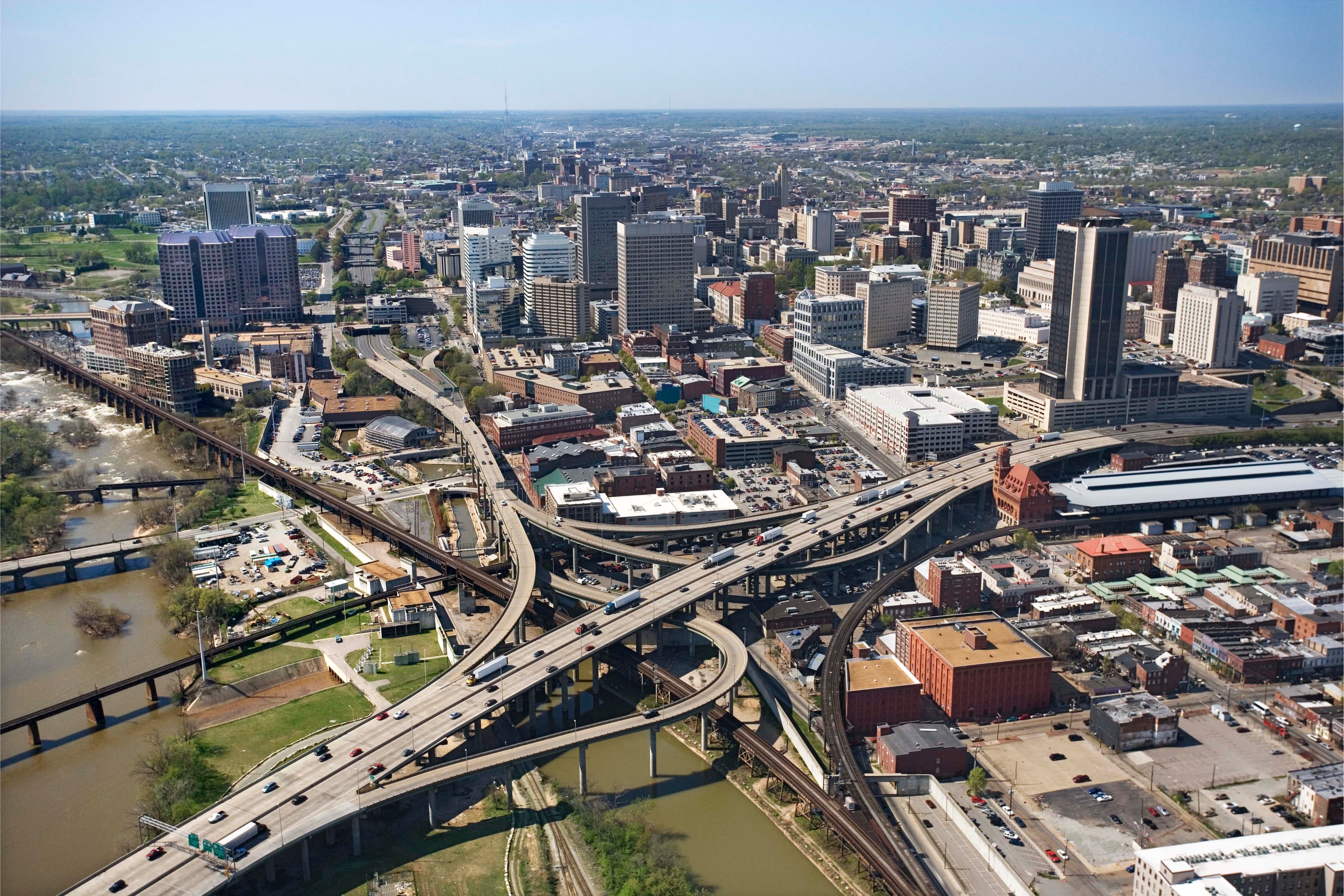 Aerial view of Richmond, Virginia