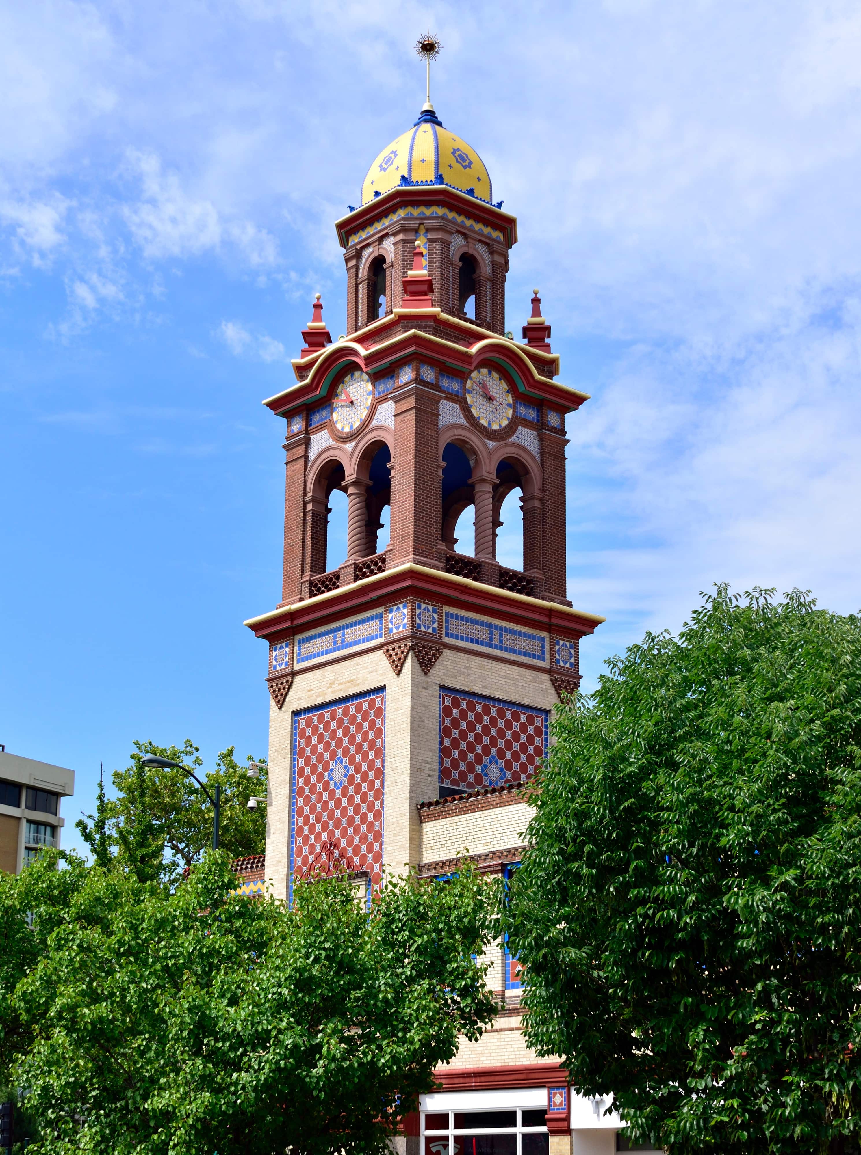 A bell tower in Country Club Plaza, Kansas City, Missouri