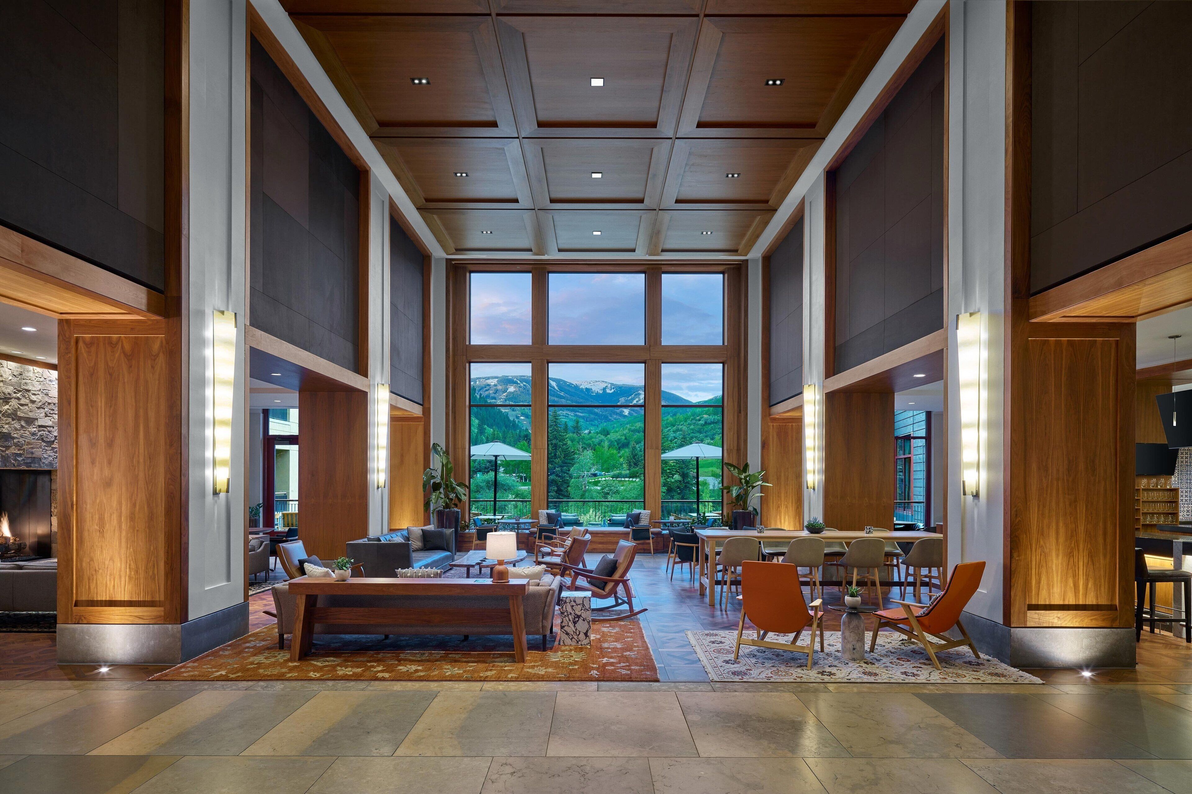 Lobby view of The Westin Riverfront Resort & Spa, Avon, Vail Valley